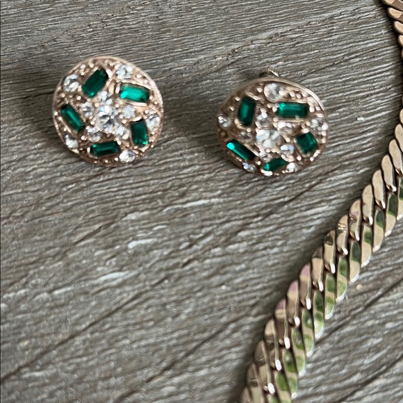 RARE Vintage 1940’s necklace & earrings MINT Estate Jewelry HIGH END - Picture 5 of 13